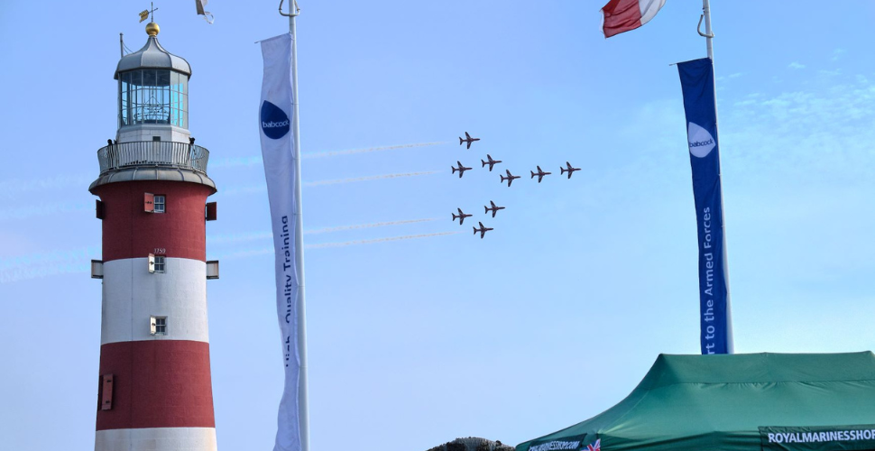 Red Arrows at Plymouth Armed Forces Day